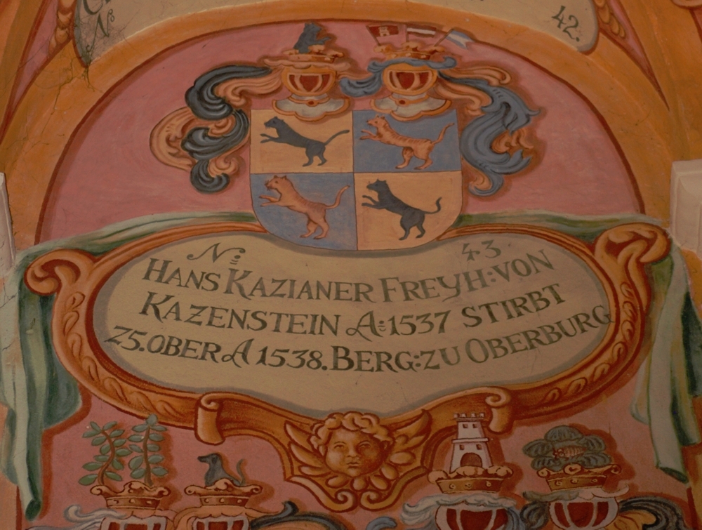 HANS KAZIAN FREYH: VON KAZENSTEIN A: 1537. STIRBT 25. OBER. A: 1538. BEGR: ZU OBERBURG. Foto: Aleksander Hribovšek, 2010.