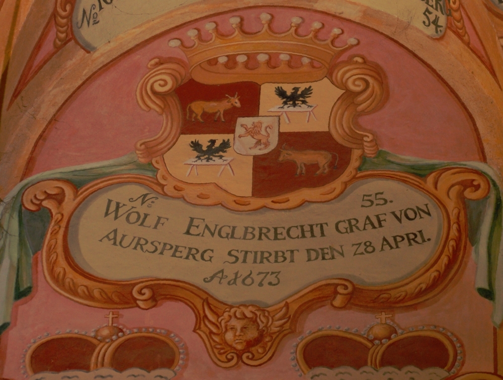 WOLFF ENGELBERT GRAF VON AURSPERG STIRBT DEN 28. APR. A: 1673. Foto: Aleksander Hribovšek, 2010.