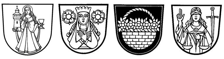 Sv. Barbara, sv. Elizabeta in Justicija.