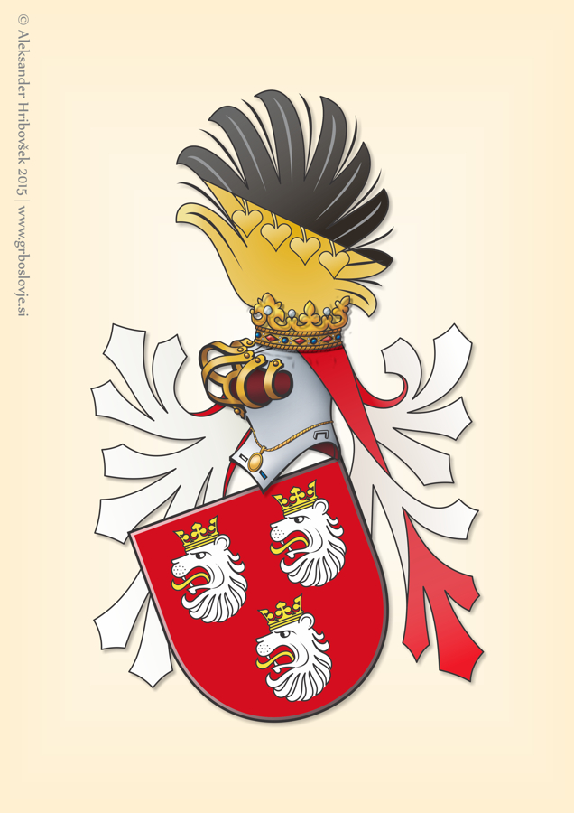 Zagorski grb iz sredine 15. stoletja. Avtor: Aleksander Hribovšek, 2015.