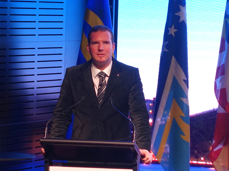 Aleksander Hribovšek (Heraldica Slovenica) na International Congress of Vexillology 26, Syndey, 2015.