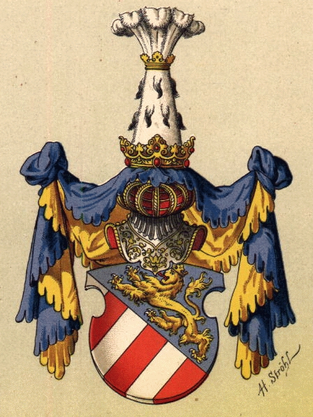 Grb Goriške iz Hugo Gerard Ströhl, Oesterreichisch-Ungarische Wappenrolle, Dunaj, 1890.